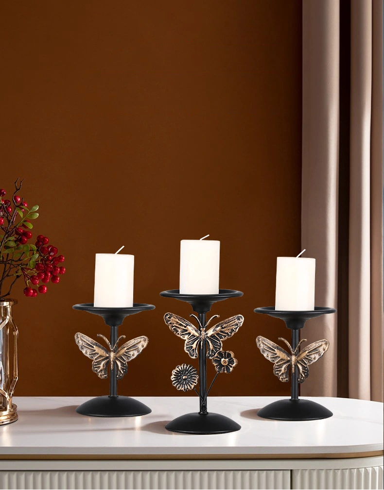 Metal Candle Holder Vintage Candle Stand Decorative Candle Holder for Pillar Candles Table Centerpiece