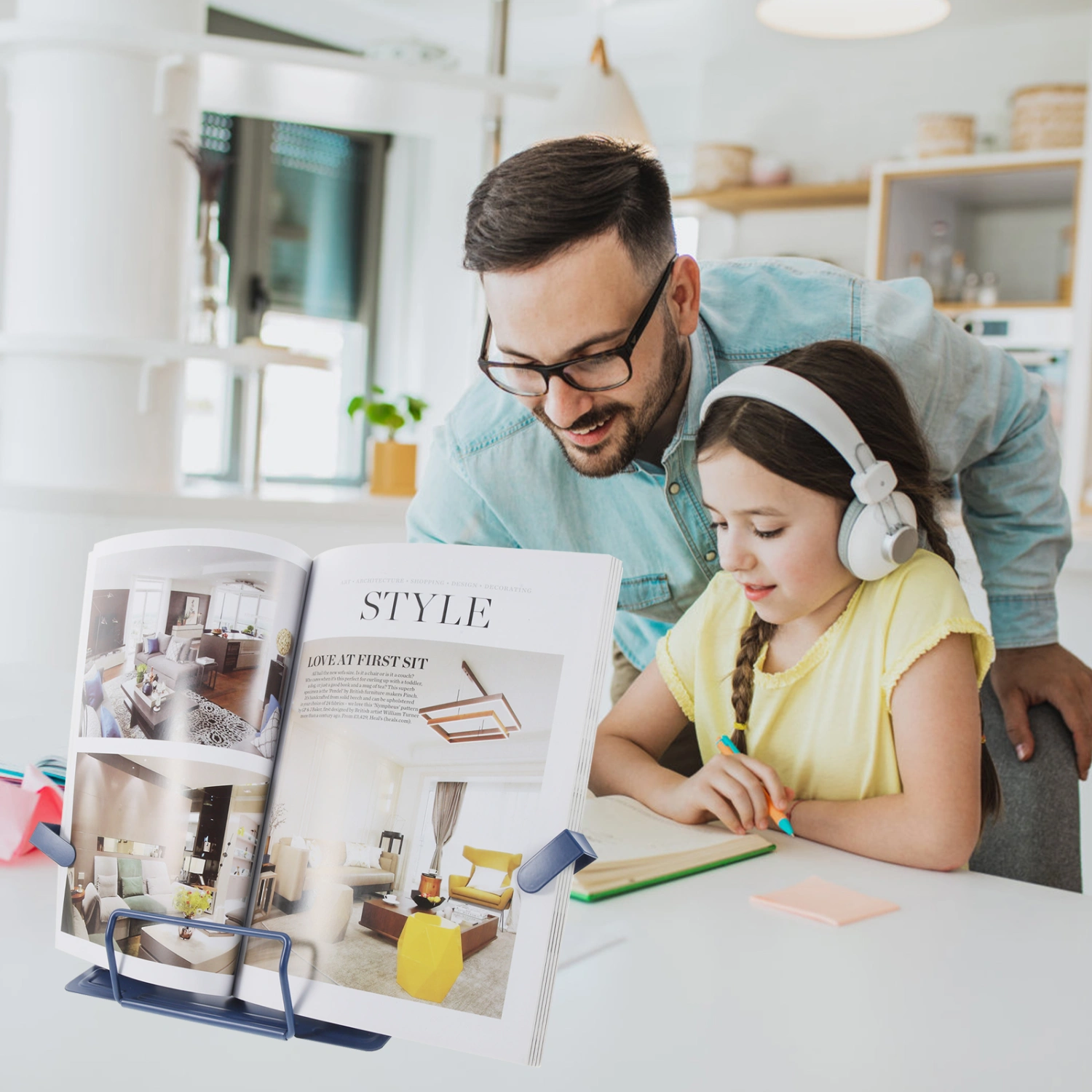 Retractable Book Stand Reading Holder Students Reading Stand Tabletop Book Holder for Reading