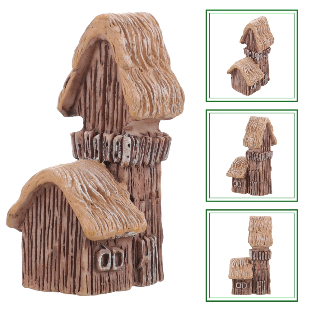 Miniature Countryside House Adornment Micro Landscape Resin House Shape Craft