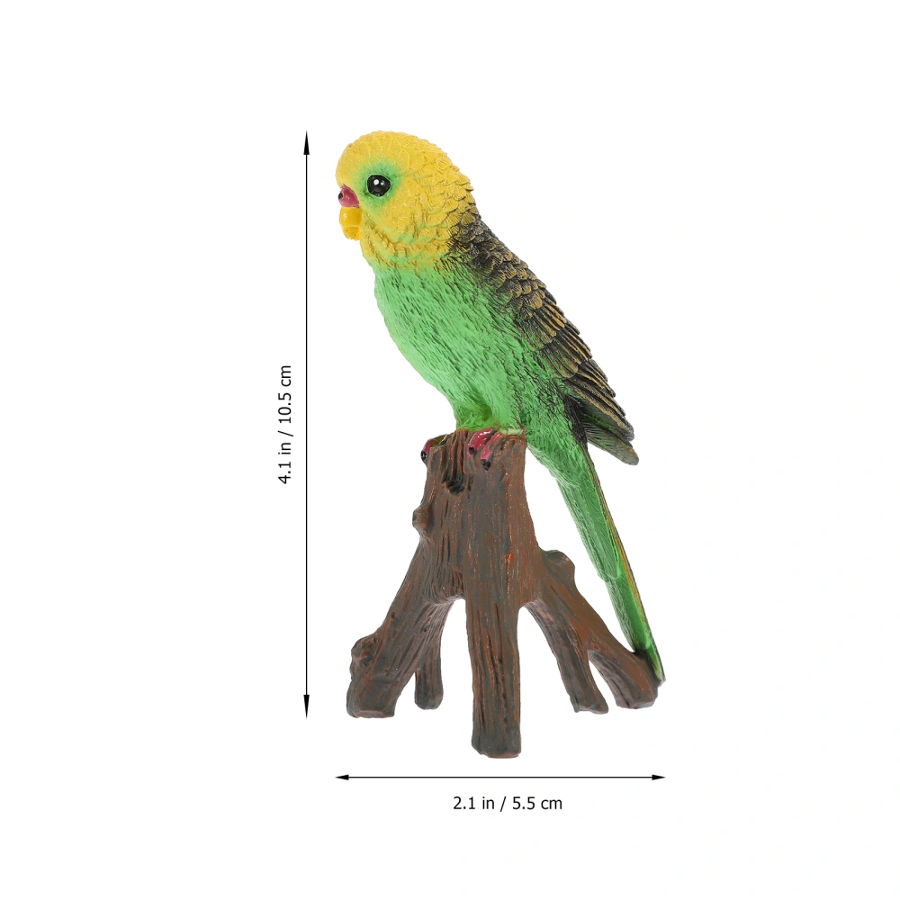 Artificial Parrot Figurine Lifelike Bird Model Standing Bird Statue Decorative Small Bird Model