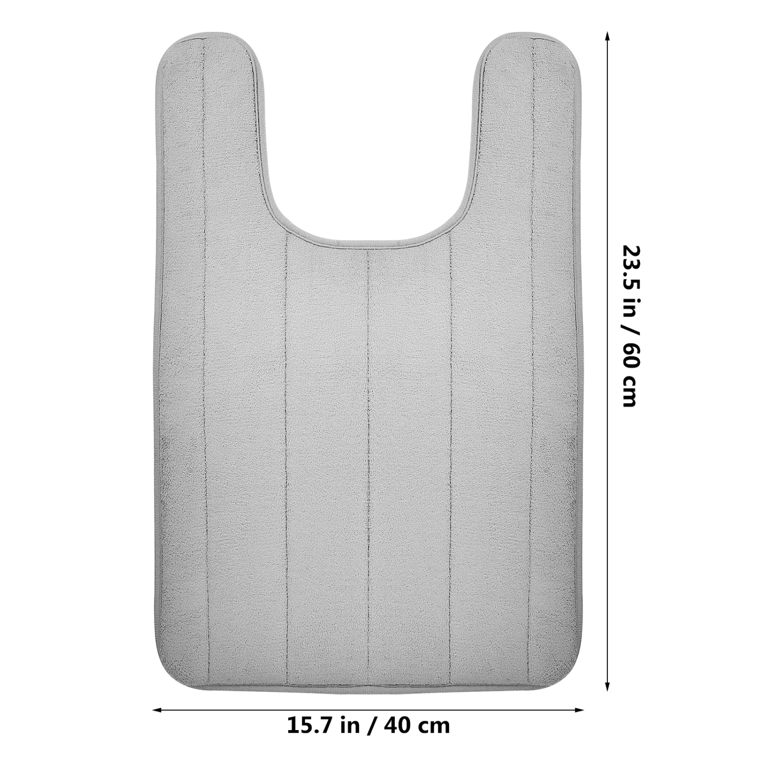 2Pcs U-Shaped Toilet Rug Anti-skid Toilet Bath Mat Water Absorption Bathroom Floor Mat