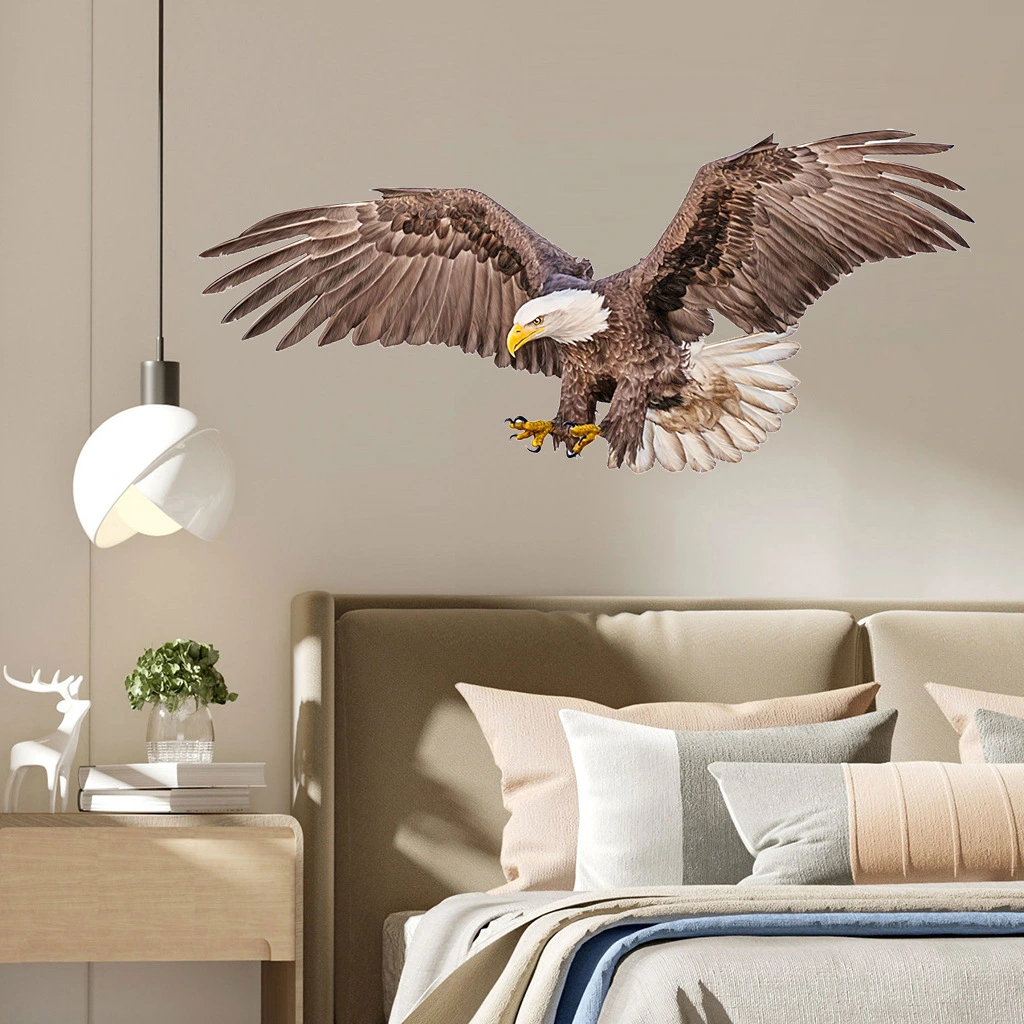 Eagle Wall Sticker Realistic Eagle Wall Decal Eagle Shape Decorative Sticker for Living Room Office