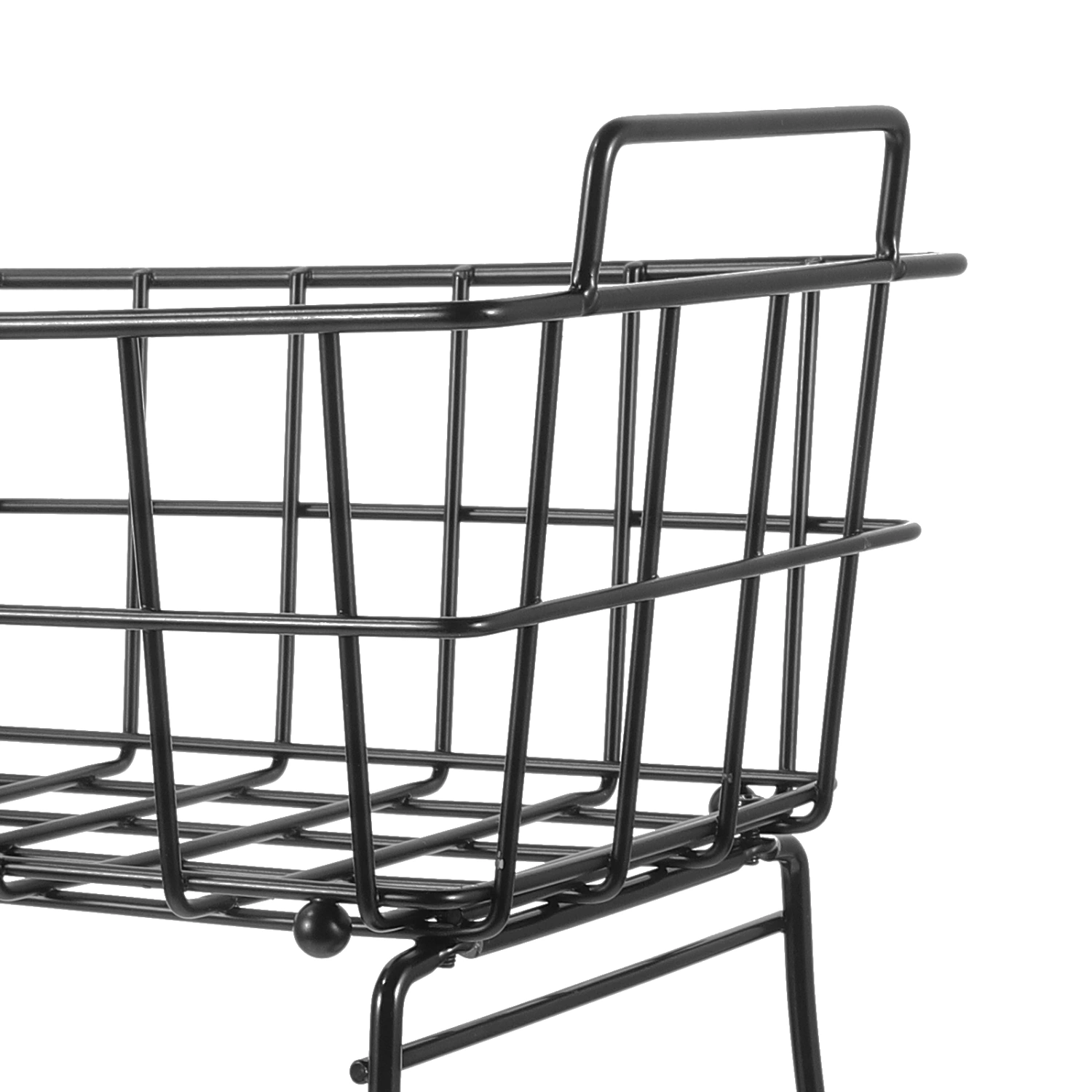 2 Tier Fruit Basket Kitchen Vegetable Basket Metal Wire Storage Basket Stand