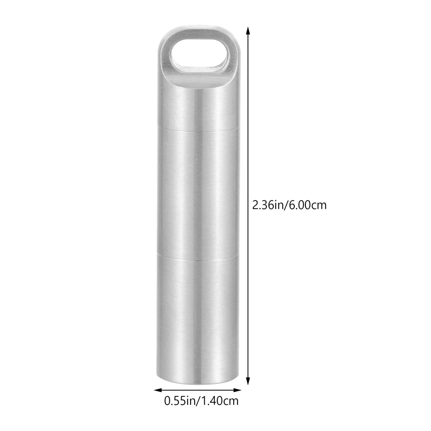 Portable Pill Box Keychain Metal Pocket Pill Box 2 Compartment Pill Box Holder for Travel