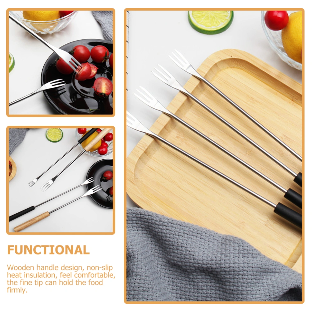 12pcs Stainless Steel Fondue Forks Sticks for Roast Meat Chocolate Dessert Cheese Marshmallows