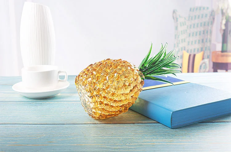 Crystal Pineapple Ornament Decorative Pineapple Home Artificial Pineapple Figurine