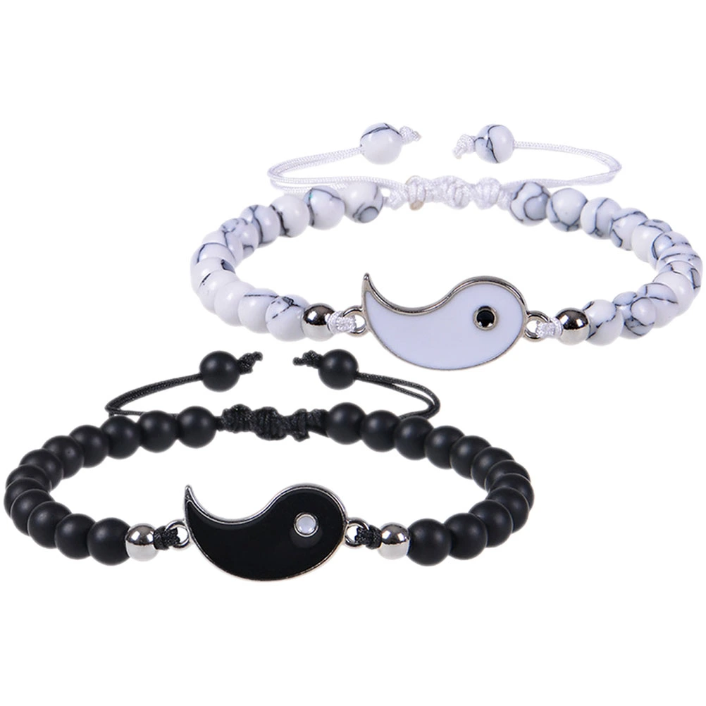 1 Pair Yin Yang Bracelets Matching Bracelets Couples Bracelets for Boyfriend Girlfriend