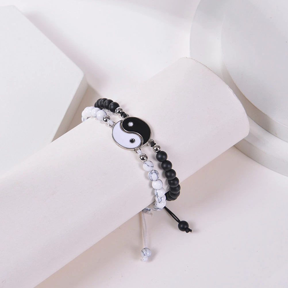 1 Pair Yin Yang Bracelets Matching Bracelets Couples Bracelets for Boyfriend Girlfriend