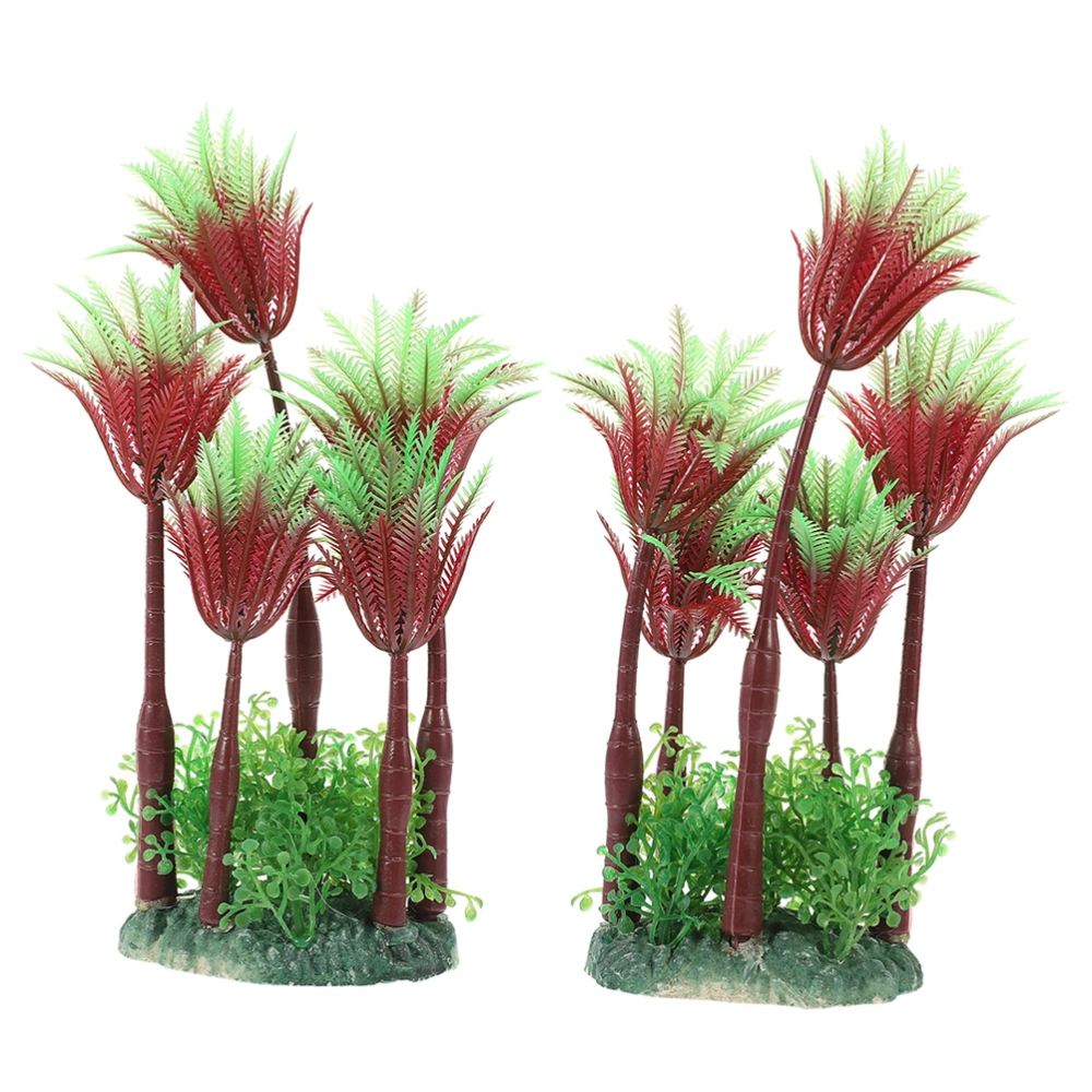 2Pcs Plastic Aquarium Plants Aquarium Plants for Fish Tank Aquarium Decoration Water Plants