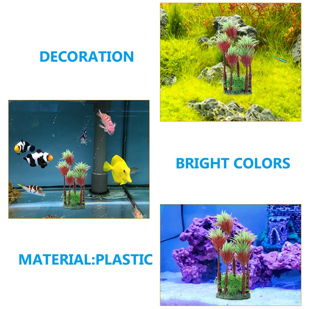 2Pcs Plastic Aquarium Plants Aquarium Plants for Fish Tank Aquarium Decoration Water Plants
