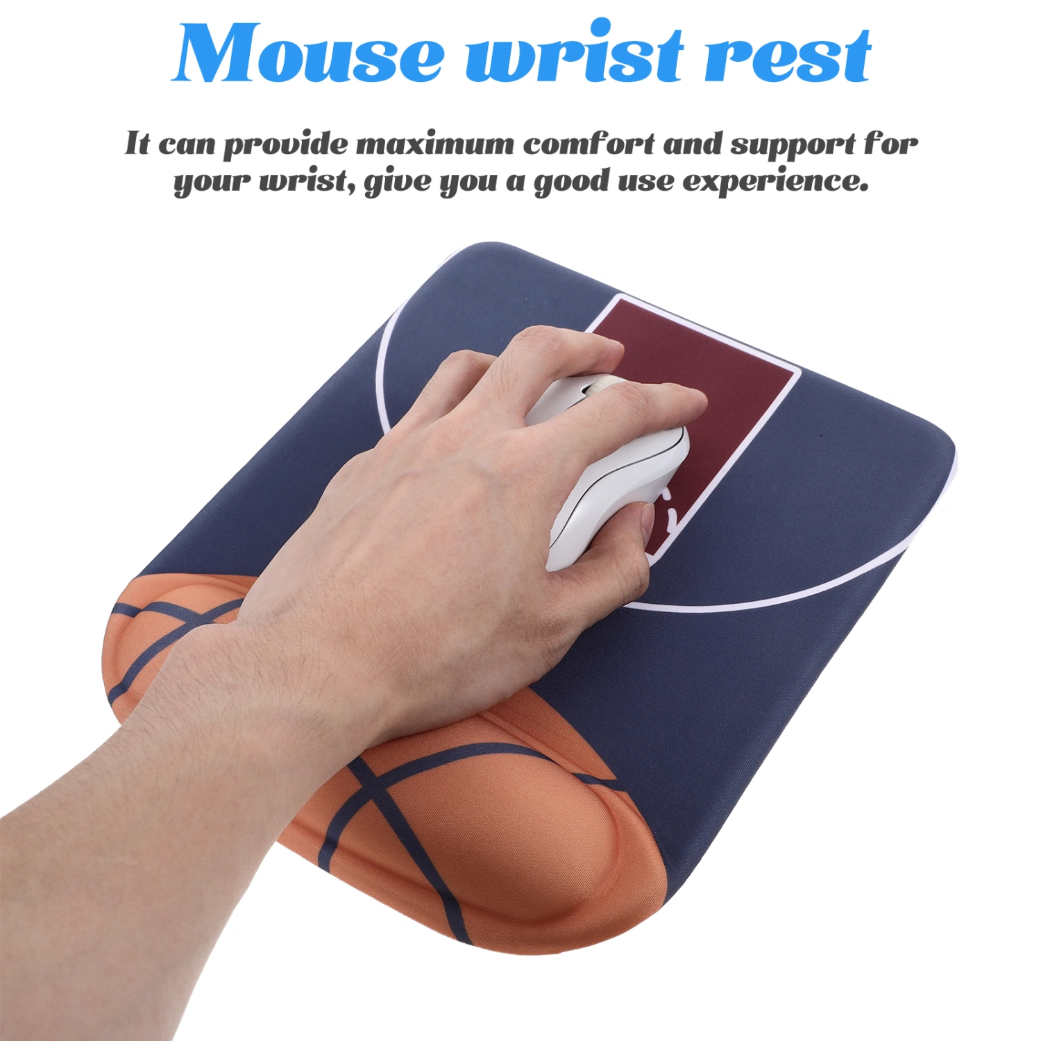Computer Mouse Pad Basketball Pattern Mouse Wrist Rest Office Mouse Wrist Pad Computer Supply