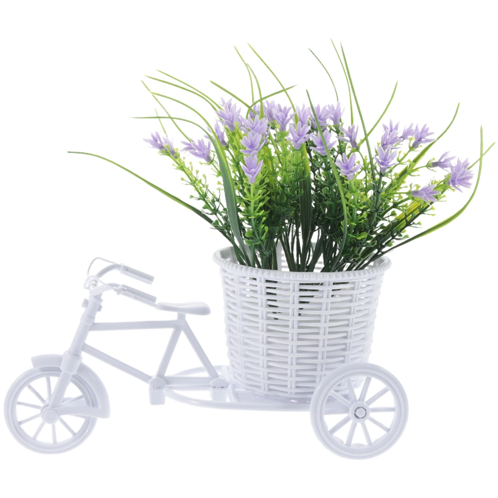 Artificial Flower Fake Flower Ornament With Bike Basket Wedding Table Centerpiece Ornament