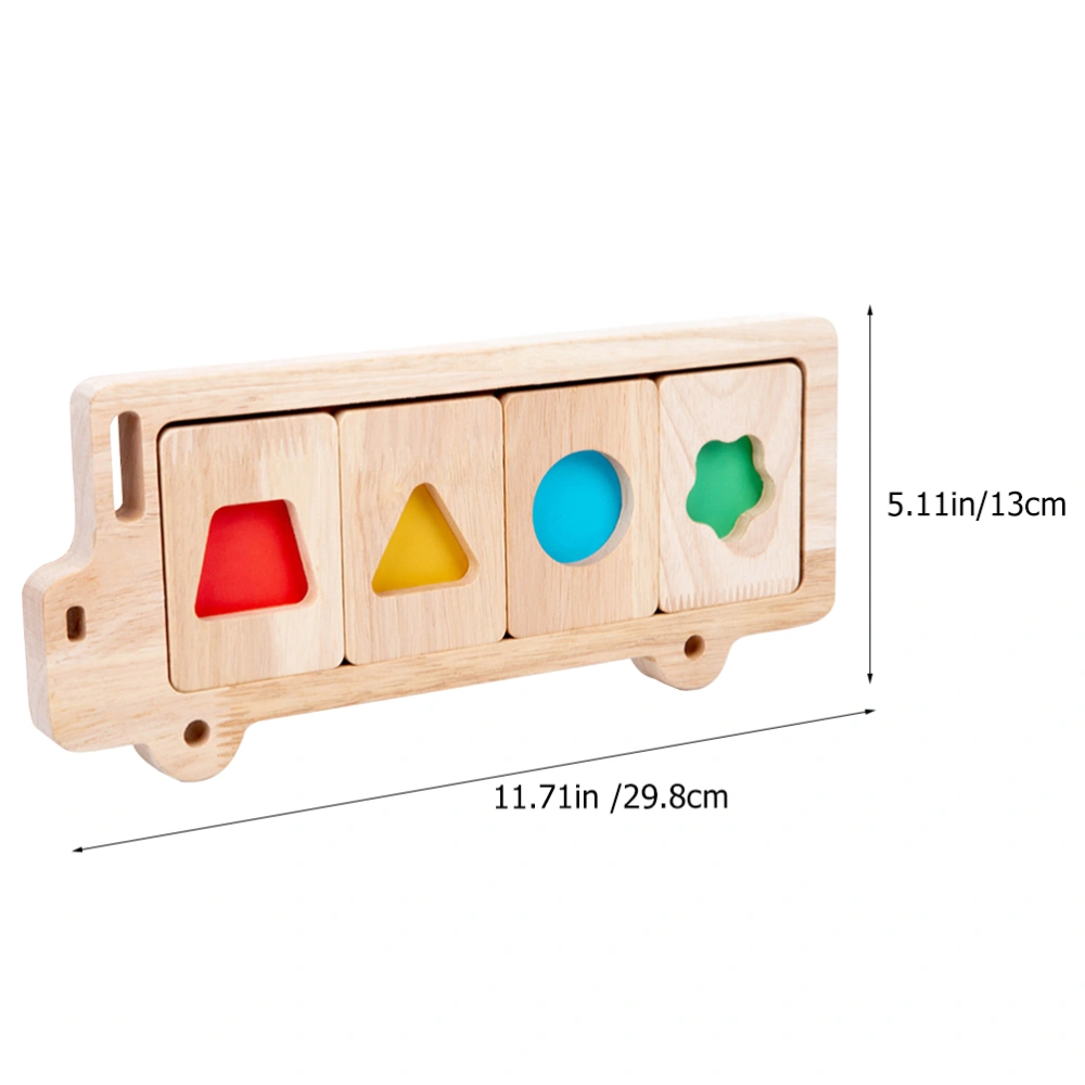 1 set of Wooden Puzzles Geometric Shapes Puzzles Color Learning Toys Wooden Toys