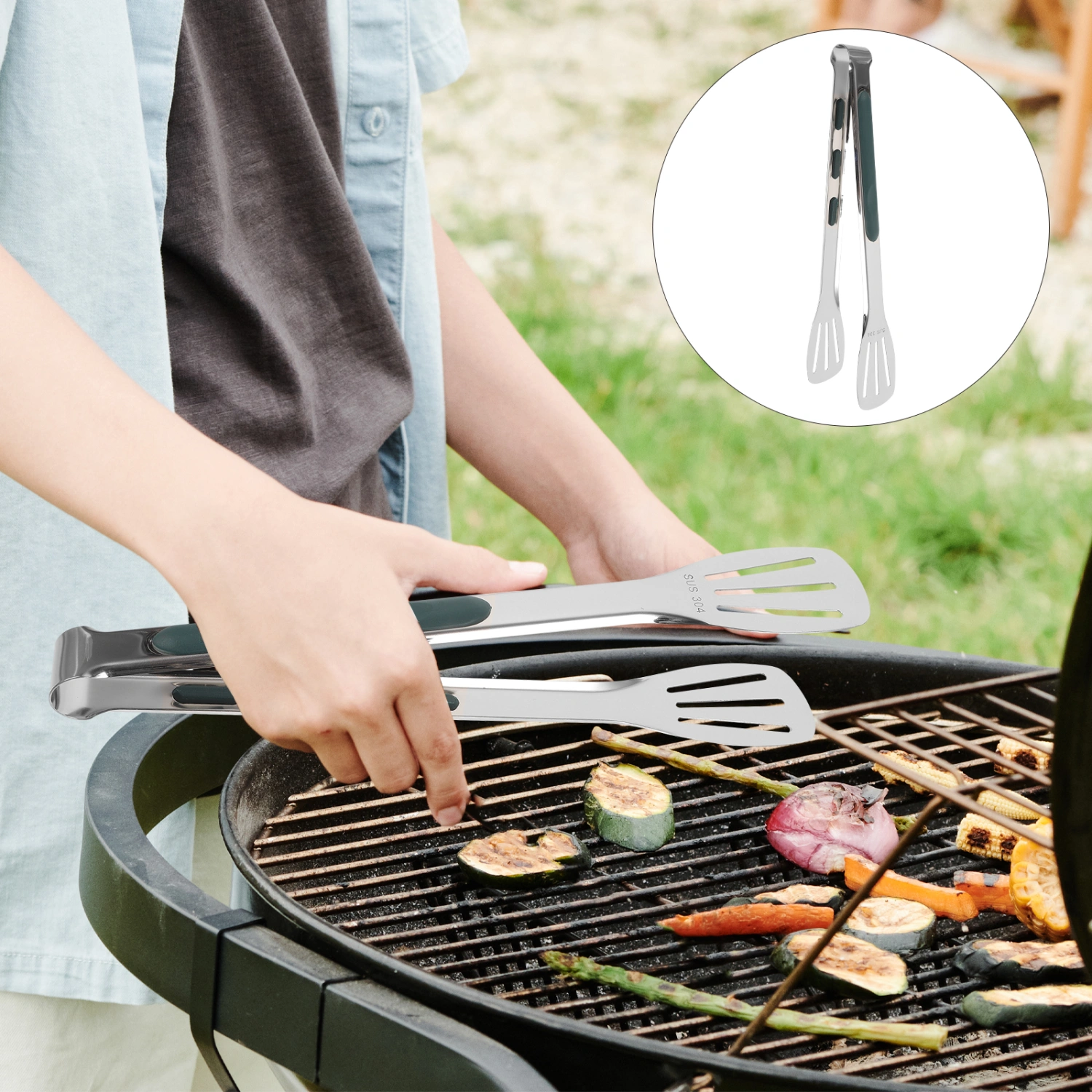 Barbecue Tong BBQ Charcoal Tong Pasta Tong Kitchen Tong for Cooking Grilling