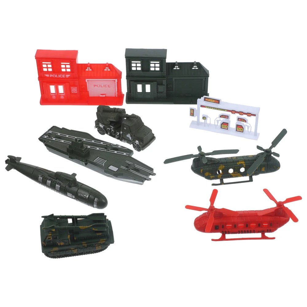 1 Set of Miniature Simulation Military Equipment Models Children's Toy Ornaments