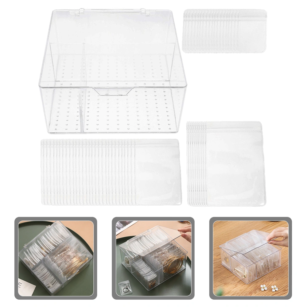 1 Set of Jewelry Anti-oxidation Storage Bags Small Jewelry Clear Bag Jewelry Compartment Box