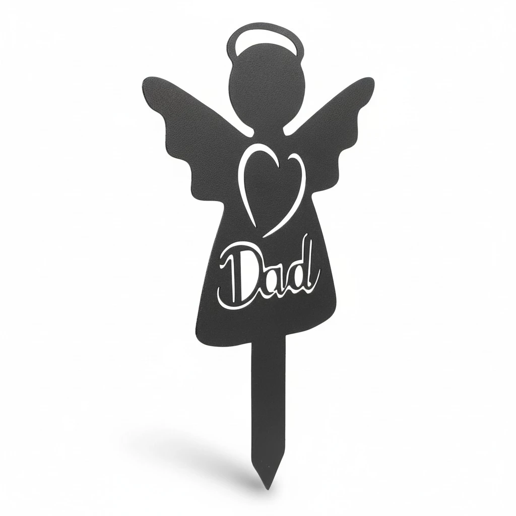 Cemetery Angel Memorial Angel Stake Metal Angel Shape Garden Stake Cemetery Stake for Dad
