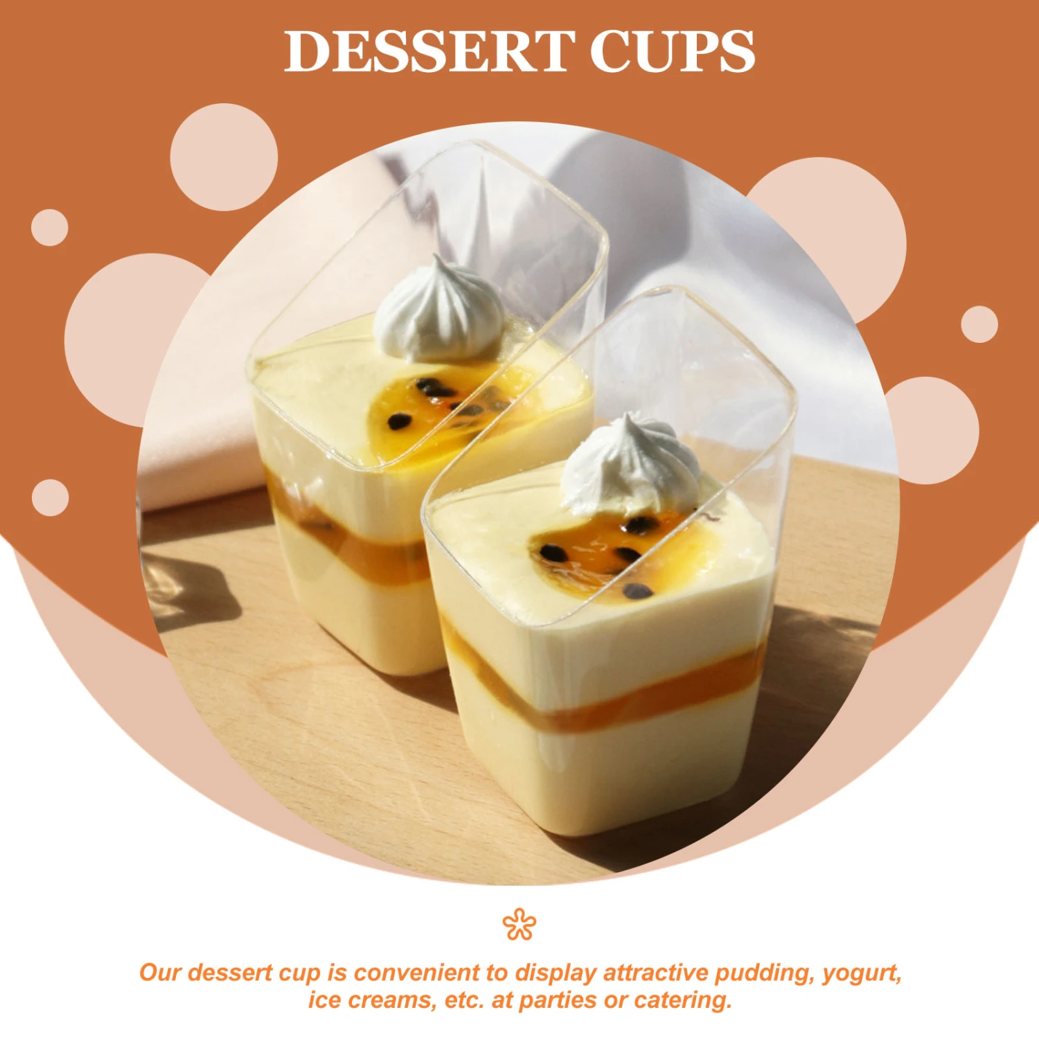 50 Sets Dessert Cups Pudding Containers Fruit Yogurt Cups Pudding Cups with Spoons