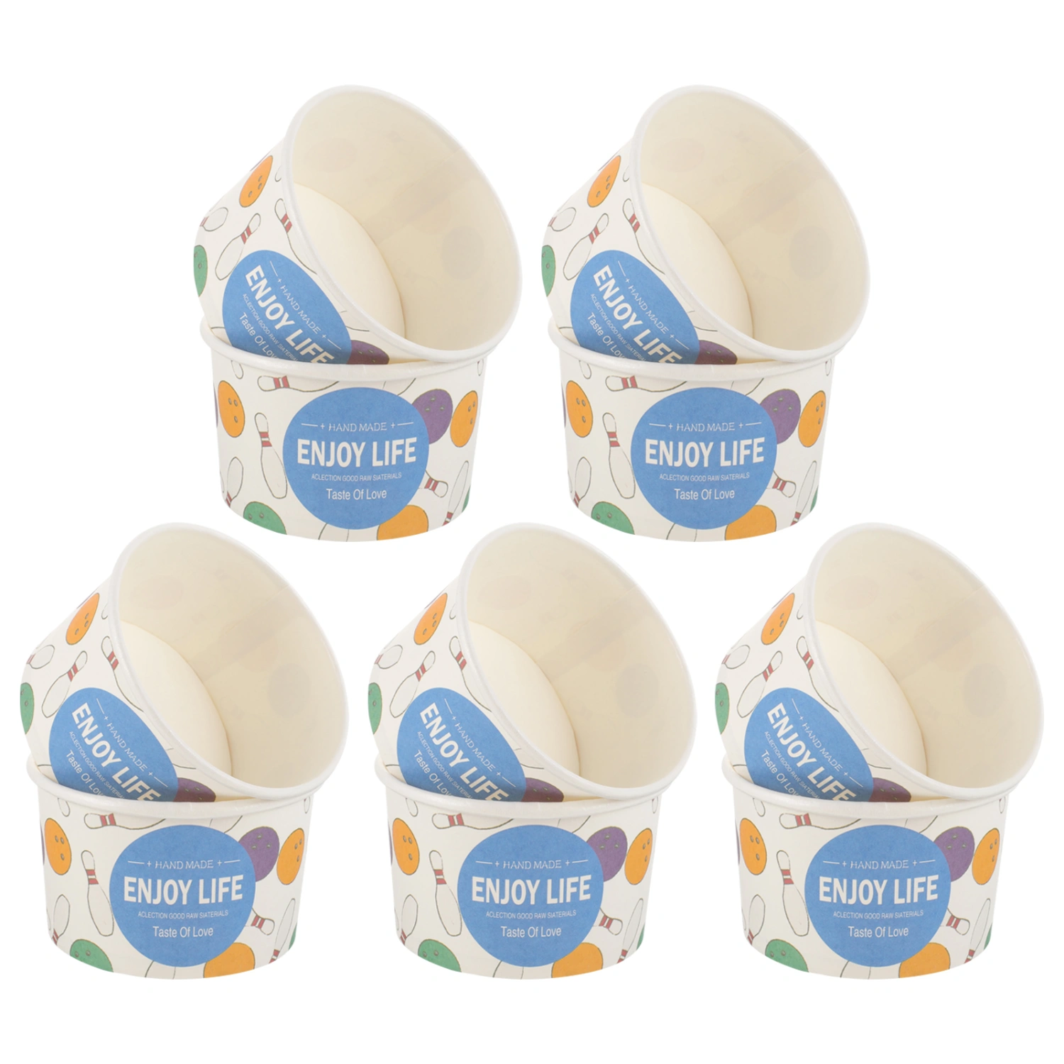 50pcs Party Dessert Paper Cups Party Snacks Cups Pudding Containers Outdoor Camping Supplies