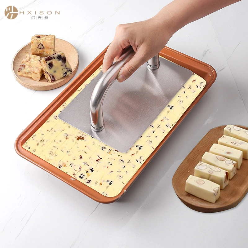 Stainless Steel Nougat Hand Presser Donkey-hide Gelatin Cake Pressing Tool Useful Presser