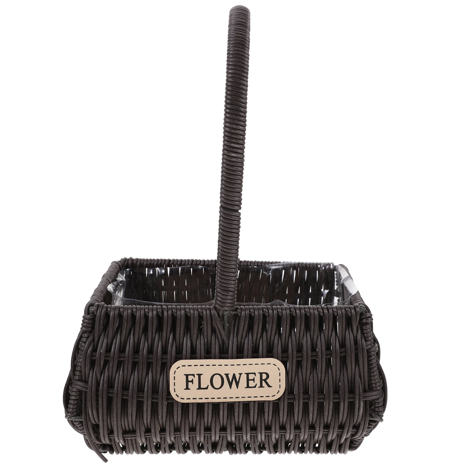 Handwoven Flower Basket with Handle Picnic Basket Wedding Flower Basket Decorative Basket