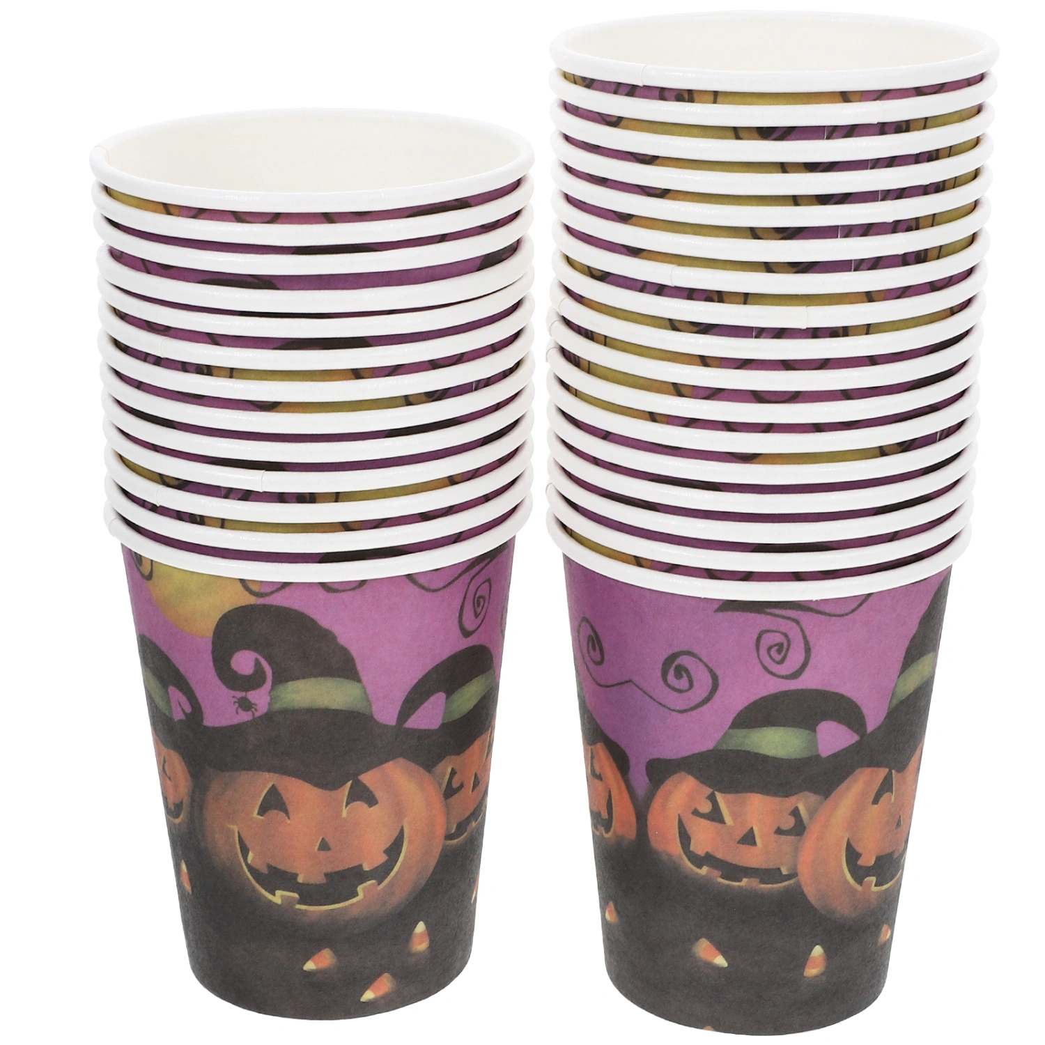 30pcs Halloween Paper Cups Disposable Paper Cups Halloween Party One-time Drinking Cups