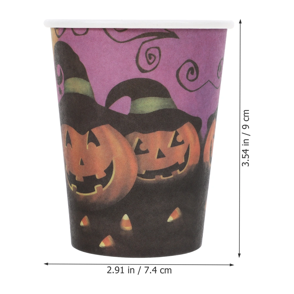 30pcs Halloween Paper Cups Disposable Paper Cups Halloween Party One-time Drinking Cups