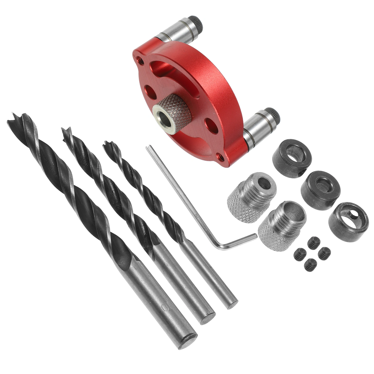 1 Set Pocket Hole Jig Drill Bit Guide Scribe Tool Carpentry Tool And Accessory