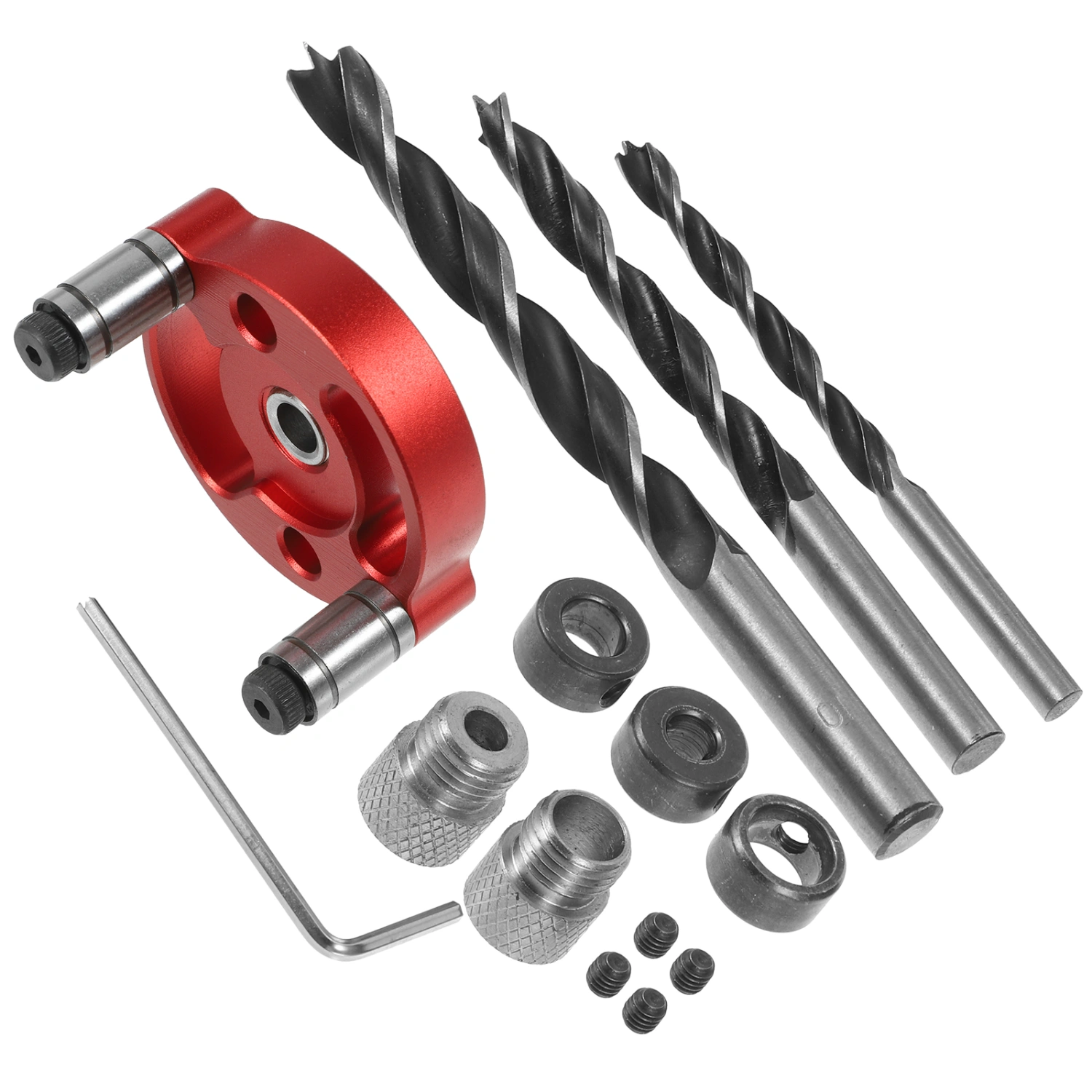 1 Set Pocket Hole Jig Drill Bit Guide Scribe Tool Carpentry Tool And Accessory