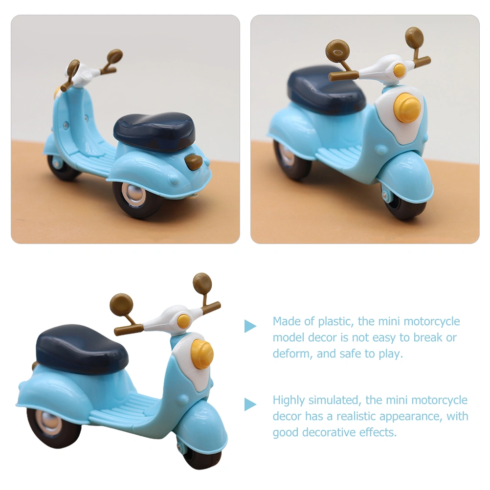Miniature Cartoon Motorcycle Model Doll House Mini Model Kids Funny Small Motorcycle Toy