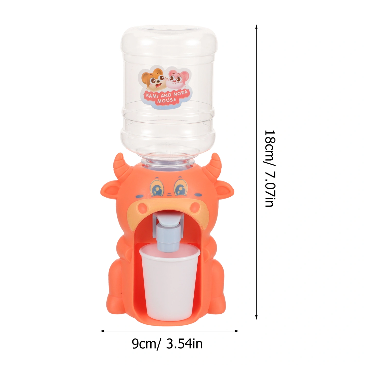 Small Water Dispenser Tabletop Mini Water Dispenser Cartoon Animal Design Water Fountain for Kids