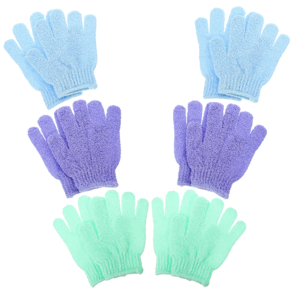 12pcs Exfoliating Mittens Skin Scrubbing Gloves Skin Cleaning Exfoliating Gloves