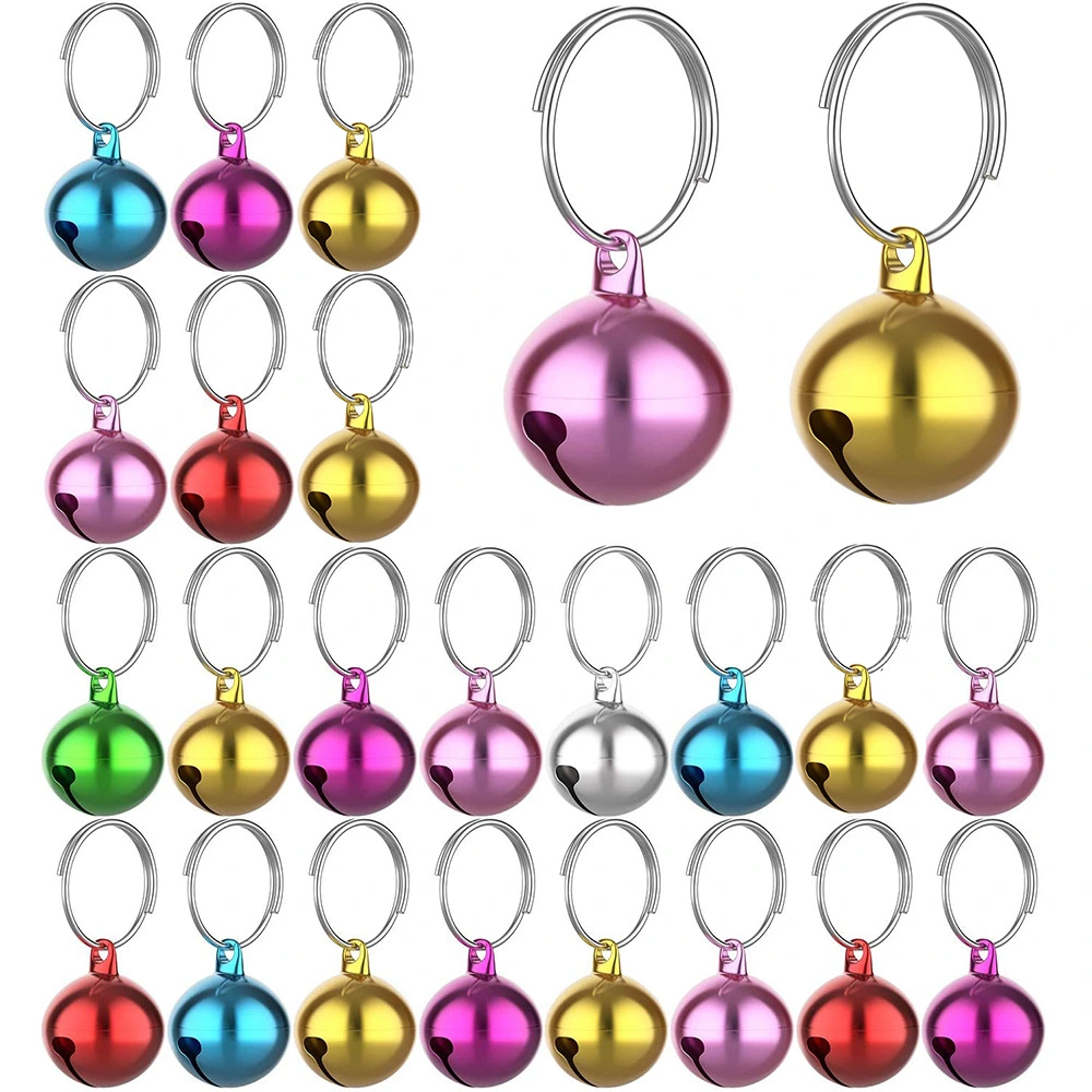 24pcs Christmas Tree Bells Dog Bells Multi-functional Bells DIY Crafts Bells Decorations Pet Hanging Bells