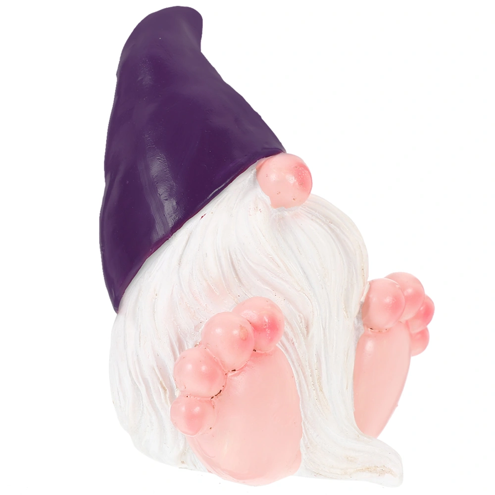 Gnome Ornament Resin Large Feet Gnome Statue Ornament Resin Gnome Figurine for Yard Lawn