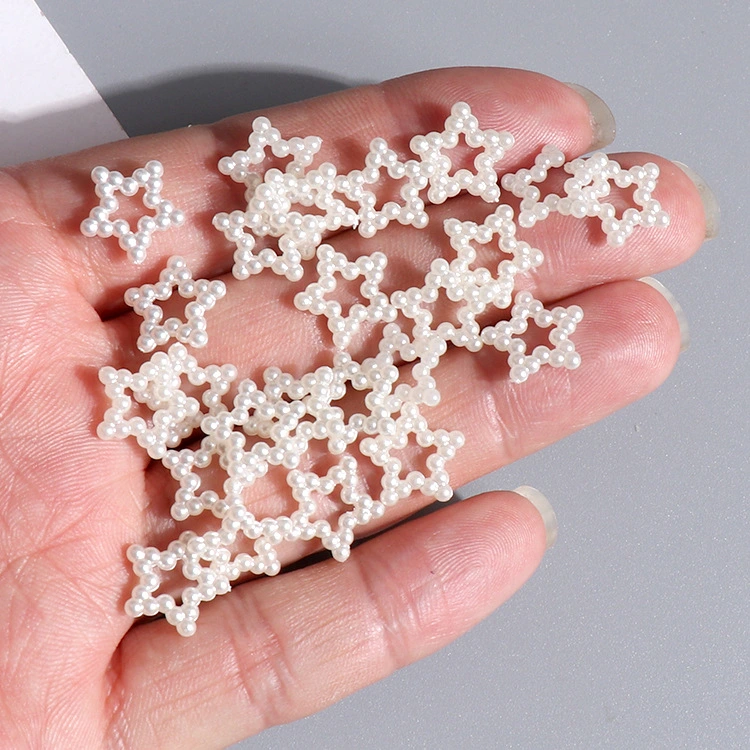 200pcs  Mini Beaded Star Ornaments Phone Case Ornament Diy Crafts Hanging Ornaments