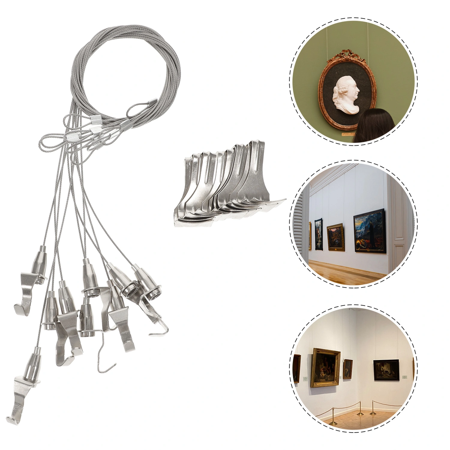 4 Sets of Picture Frame Hanger Heavy Duty Photo Hanging Cord Hanging Photo Frame with Hook