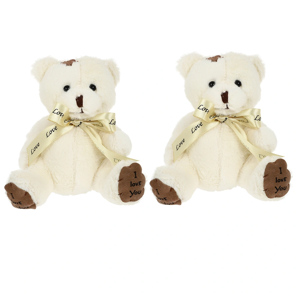 2Pcs Stuffed Plush Bear Dolls Adorable Soft Stuffed Bear Soft Plush Toy Stuffed Animals Doll