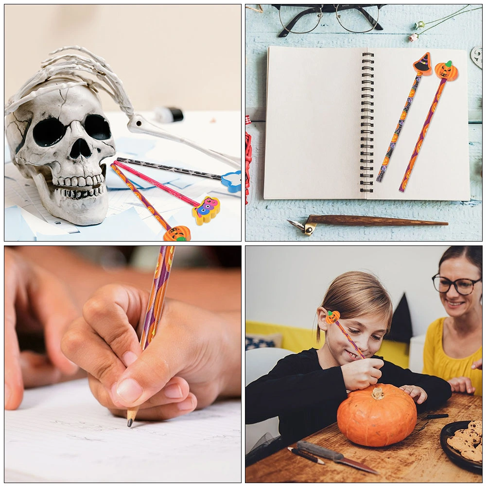 12pcs  Halloween Themed Pencils Pencils For Painting Writing Multi-use Pencils Pencils Prize Gift ( Mixed Style)