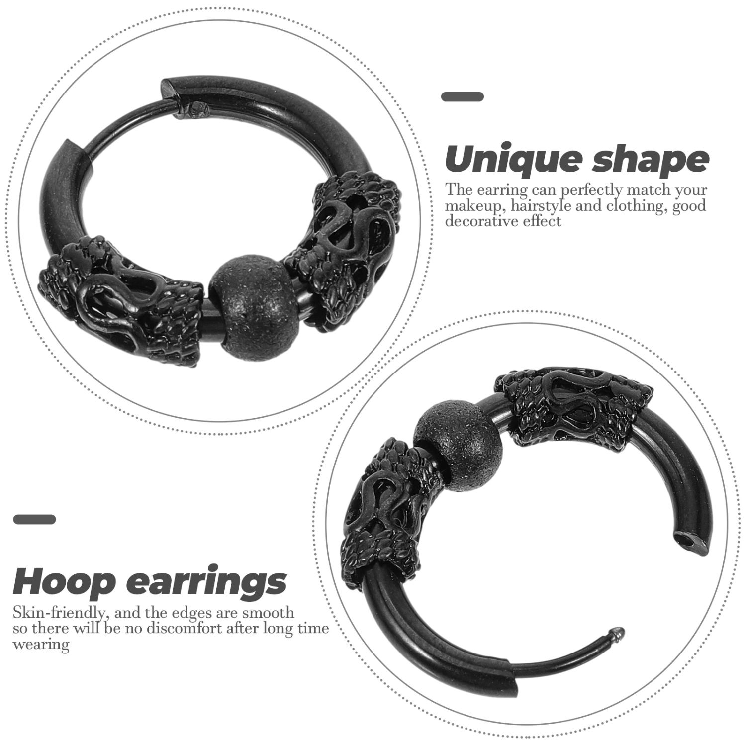 1 Pair Dragon Earrings Hoop Earrings Huggie Earrings Personalized Earrings for Women