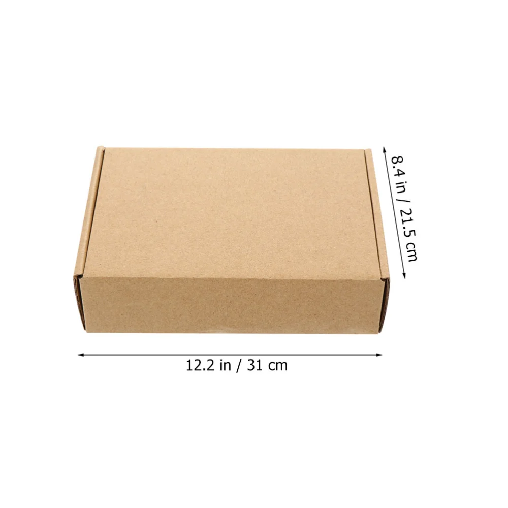 15Pcs Rectangle Shape Paper Box Kraft Paper Box Gift Box Valentine's Day Gift Wrapping Box