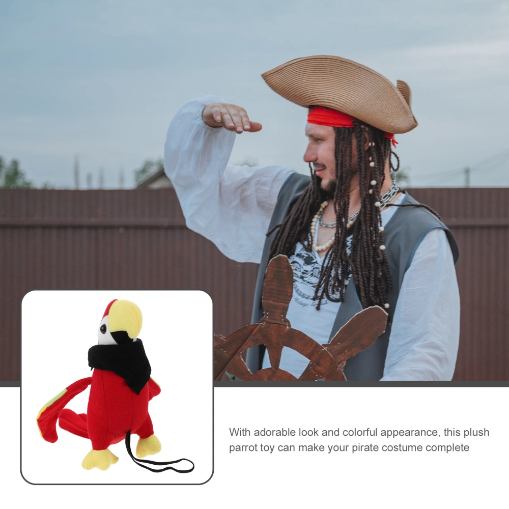 2 Sets Halloween Pirate Parrot on Shoulder Artificial Parrot Pirate Costume Dress-up Accessory