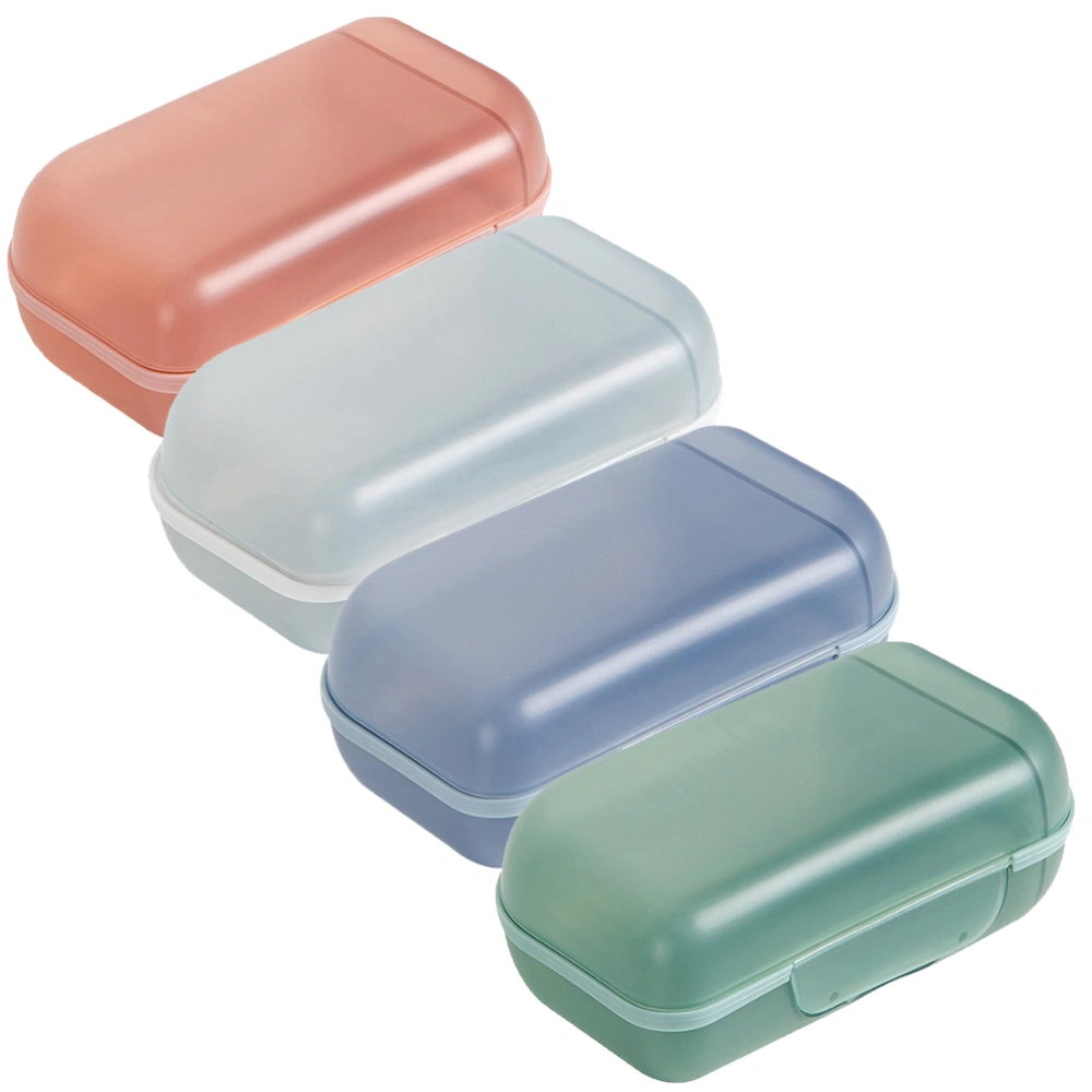 4Pcs Soap Dish with Lid Travel Soap Case Soap Bar Travel Soap Box Container Holder