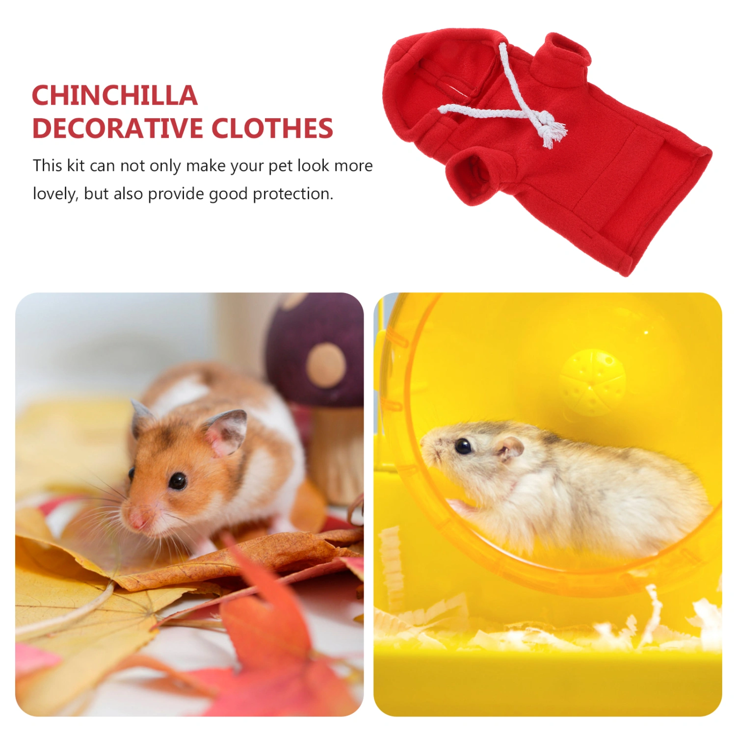 Ferret Sweatshirt Hamster Hoodie Guinea Pig Hoodie Chinchilla Decorative Clothes