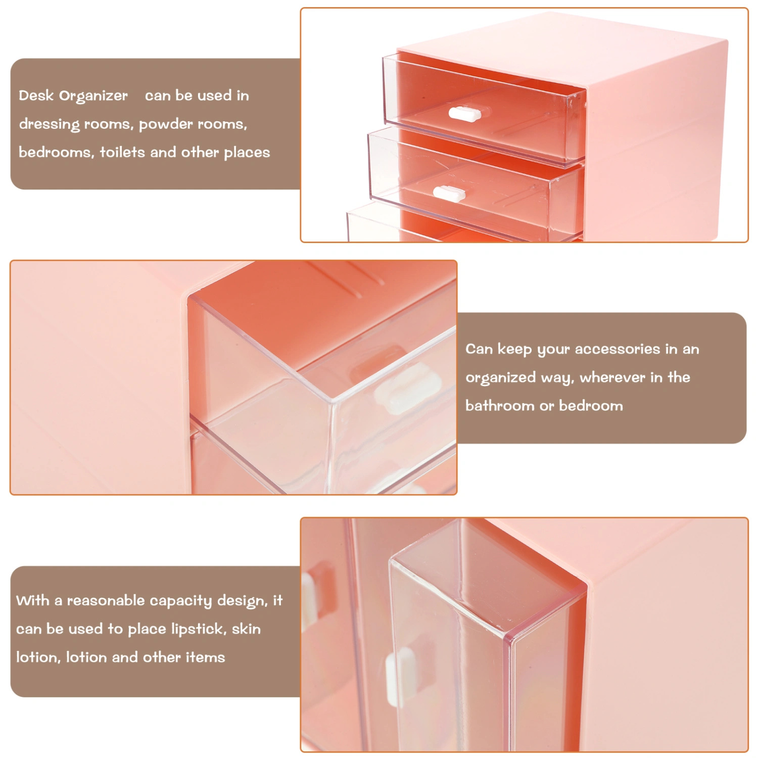 Desk Drawer Organizer Desk Storage Box Drawer Type Table Storage Box Multi-layer Desktop Organizer