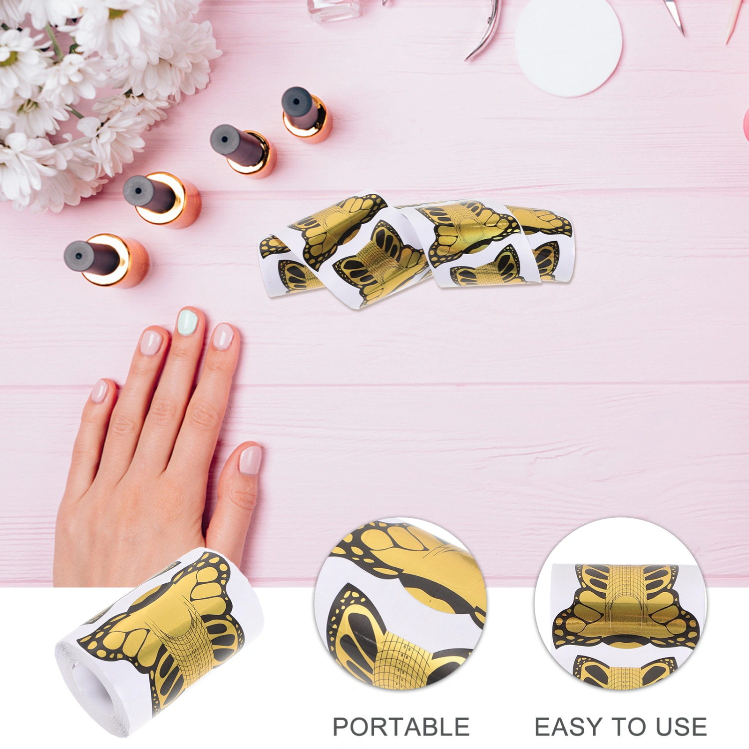 1 Roll Nail Extension Forms Acrylic Nail Forms Guide Sticker Nails Art Forms Manicure Supplies