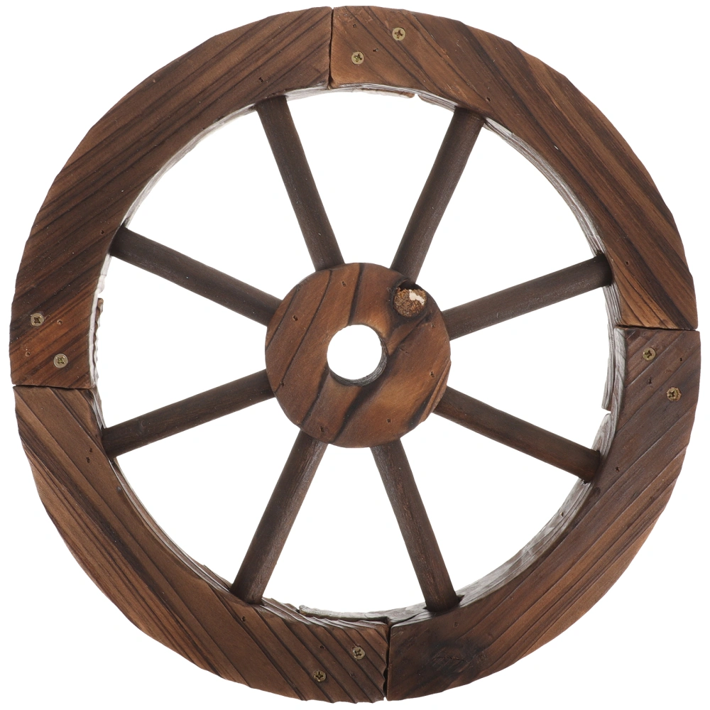 Wood Wagon Wheel Decor Vintage Wooden Wheel Ornament Decorative Wooden Wheel Craft Decor