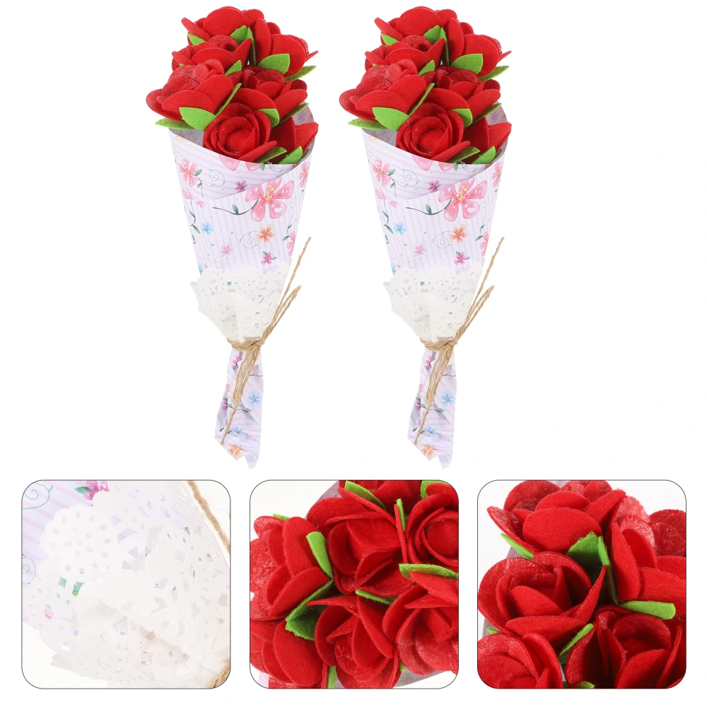 2 Sets of Unique Bouquet Craft Material Unfinished DIY Bouquet Accessory Kids DIY Toy