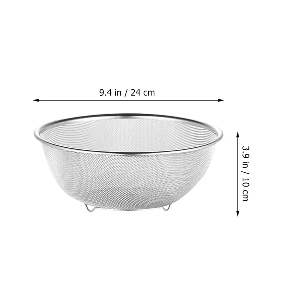 1 Set of Rice Strainer Mesh Colander Strainer Basket Drainer Fine Mesh Strainer Rice Washing Bowl