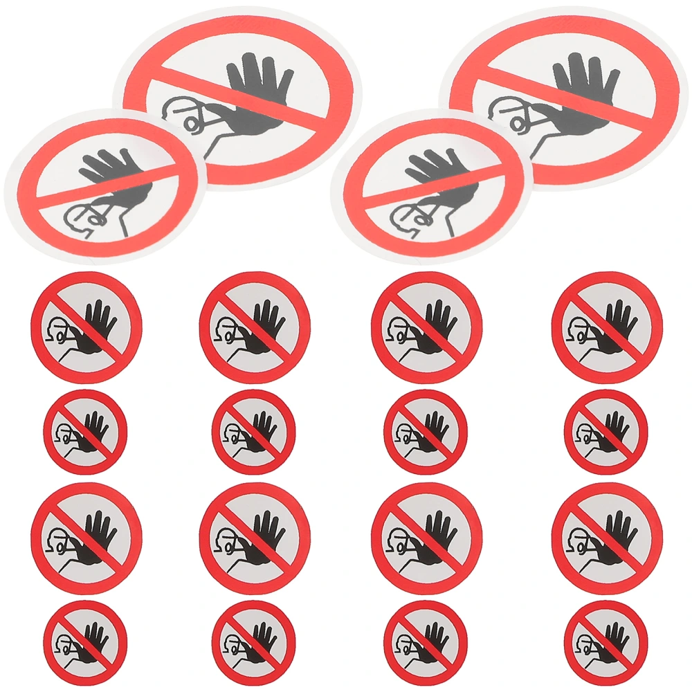 20 pcs No Entrance Signs Do Not Entrance Warning Signs Self-adhesive Warning Signs Stickers