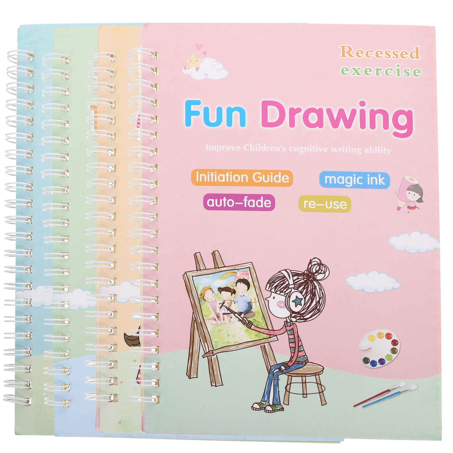 4Pcs English Practice Books Writing Training Copybooks English Practice Book
